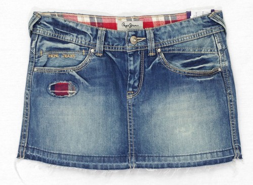 Gonna corta jeans junior pepe - gonna,