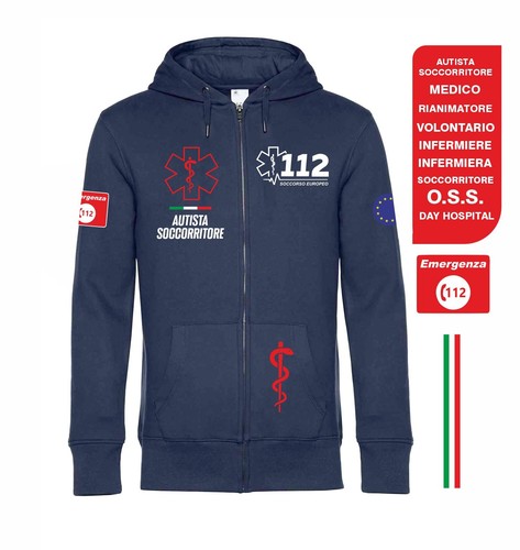 Felpa 112 soccorso europeo - 112,