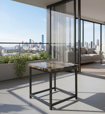 Tavolo 15" pietra agata fatto a mano quadrato pietra preziosa tavolino lusso hotel scrivania deco