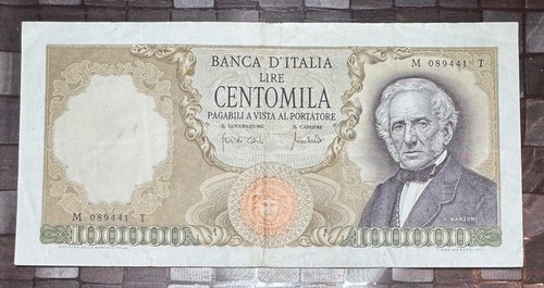 100000 lire manzoni decreto - lire, 19