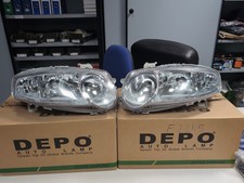 COPPIA FARO PROIETTORE ANTERIORE DX + SX PER ALFA 147 H7 H7 H1 PARABOLA CROMATA