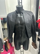 Borgonovo Giacca In Pelle Donna Woman Tg42 Nero LLV1549