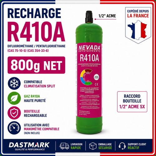 Bouteille r410a 800g - r410a, recharge