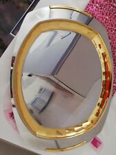 GRANDE VASSOIO IN ACCIAIO INOX E Oro 24k GOTTINGHEN 