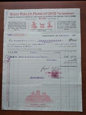 FATTURA COMMERCIALE 1910 Milano Francoforte macchine enologiche attrezzi cantina
