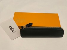 SILVANO BIAGINI astuccio portamatite pelle verde bosco #a7d7e5