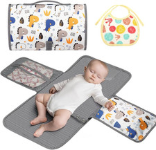 Fasciatoio Portatile Pieghevole Da Viaggio, Kit Cambio Pannolino per Neonato Est
