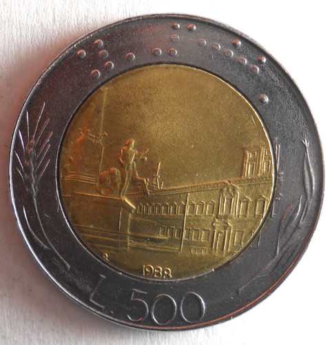 1988 italy 500 lire high - 500,
