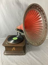 Grammofono Antico Columbia Graphophone 1910 Circa Funzionante Campana Esterna