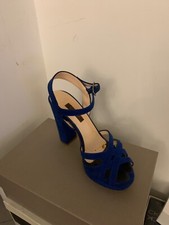 scarpe donna 36 color blu elettrico con tacco