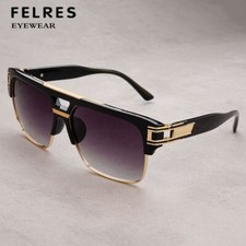 Occhiali da Sole Uomo Quadrati Retrò Moda Outdoor Guida Paralume Protezione UV