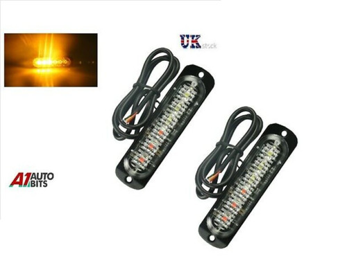 12v 24v led ambra strobo - 24v,