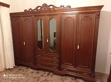 set camera da letto matrimoniale legno marrone completa usata TENUTA BENISSIMO