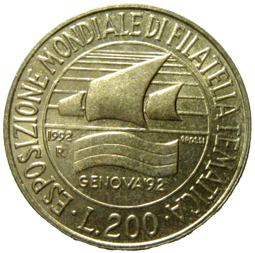Italy 200 lire 1992 - italy.,