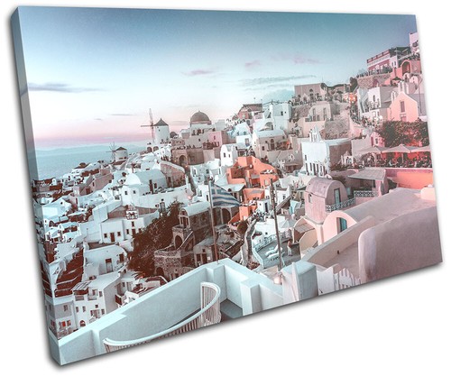 Greece santorini teal - greece, pink