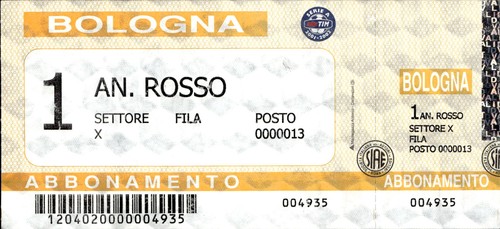 Biglietto stadio abbonamento