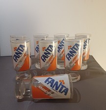 BICCHIERI PUBBLICITARI FANTA ARANCIATA VINTAGE 8 PZ.
