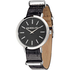 OROLOGIO MORELLATO VERSILIA DONNA SOLO TEMPO ACCIAIO PELLE NATO NERO R0151133506