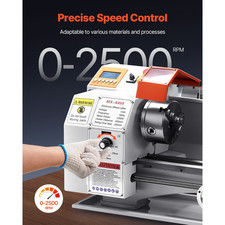 Uimoso Tornio per Metallo 220X450Mm, 1250W Con Alimentazione Automatica