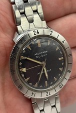 Orologio Vintage Bulova Accutron Astronaut M3 214 GMT Batteria Nuova