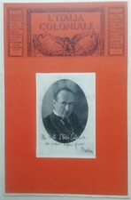 CARTOLINA PUBBLICITARIA L'ITALIA COLONIALE GIORNALE RIVISTA ROMA BORGHETTI 