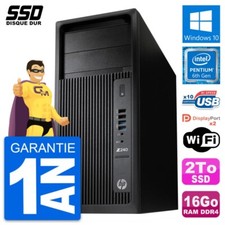 PC Tour HP WorkStation Z240 Intel Pentium G4400 RAM 16Go SSD 2To Windows 10 Wifi