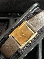 Cartier Tank Wooden Dial – Manual – 23×30 mm – Brown Serviced Vintage Rare