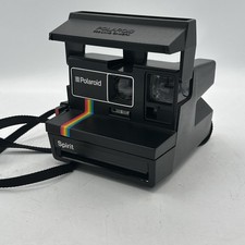 Macchina fotografica terrestre Polaroid Spirit 600 vintage nera made in USA non testata ottime condizioni