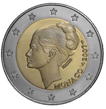 2 Euro Monaco 2007 Grace Kelly, bellissima copia, molto fedele all'originale!!!