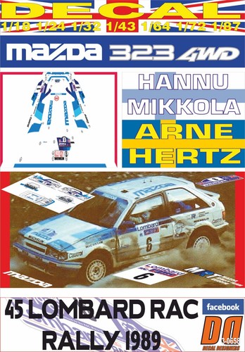 Decal mazda 323 4wd mikkola - decal,