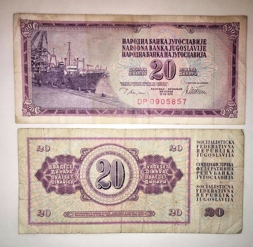 Jugoslavia dinar dinara - 20,