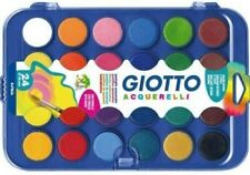 Acquerelli Giotto Confezione da 24 Colori Assortiti Pastiglie 30 mm con Pennello