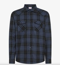 Sun 68 Shirt Macrocheck Navy