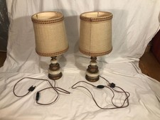 Coppia Abat-Jour Vintage Legno