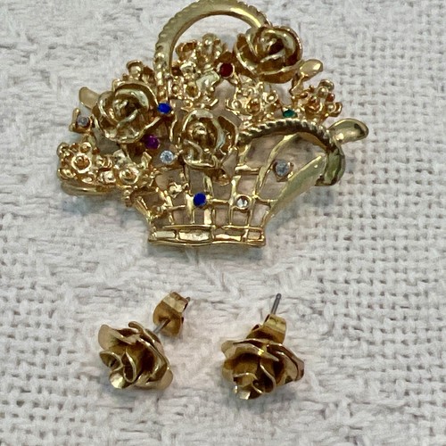 Spilla orecchini vintage - e,