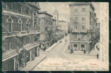 Croazia Croatia Fiume Rijeka Via Andrassy cartolina RT6311