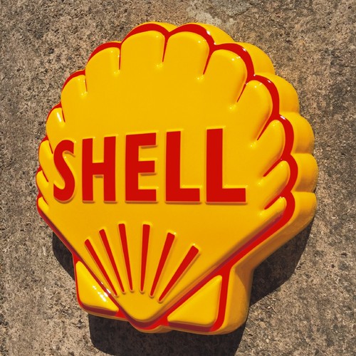 Shell illuminated sign - illuminated, garage