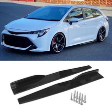 Per Toyota Corolla Kit Prolunga Pannello Spoiler Sdoppiatore Gonna Laterale Nero Lucido