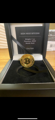 Moneta bitcoin oro - , 24kt
