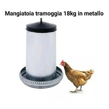 MANGIATOIA TRAMOGGIA 18kg IN METALLO  ANTISPRECO PER POLLI PULCINI GALLINE