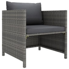 Garden Sofa Grey PE rattan