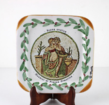 Piatto SCENA EROTICA Mosaici di Piazza Armerina R. MOTTA in ceramica Vintage