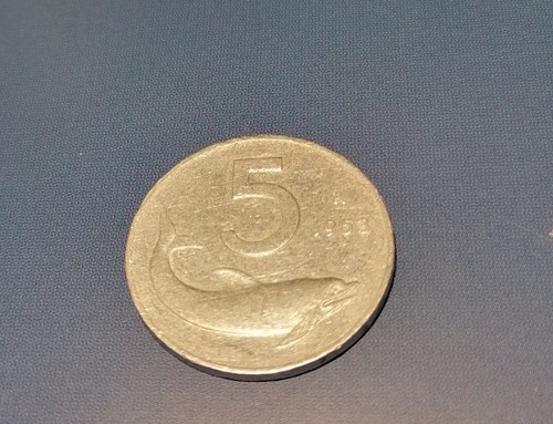 Moneta lire 1953 rara - moneta, 5