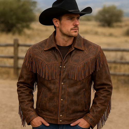 Giacca cowboy uomo - , frange
