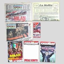 AC Milan 80/90 Speciali Scudetto Coppa Campioni Gazzetta Forza Milan La notte