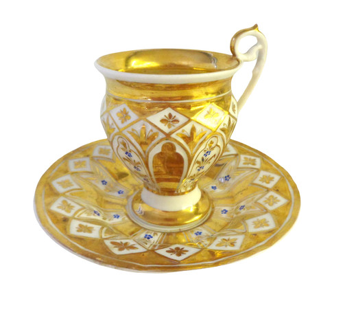 Tazza piattino doratissimi - tazza,