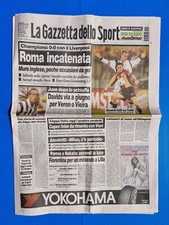 GAZZETTA DELLO SPORT 6 DICEMBRE 2001 ROMA-LIVERPOOL 0-0 TOTTI - DAVIDS-JUVENTUS