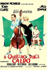 Poster Manifesto Locandina Cinema Film A Qualcuno Piace Caldo Stampa 50x70 Cm.