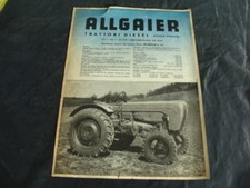 PAGINA PUBBLICITARIA TRATTORE ALLGAIER DIESEL SISTEMA PORSCHE BROCHURE TRACTOR