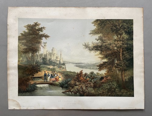 Lago thun litografia - thun,, di
